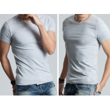 OEM 2015 último diseño hombres de algodón de manga corta camisa de manga corta camiseta de los hombres